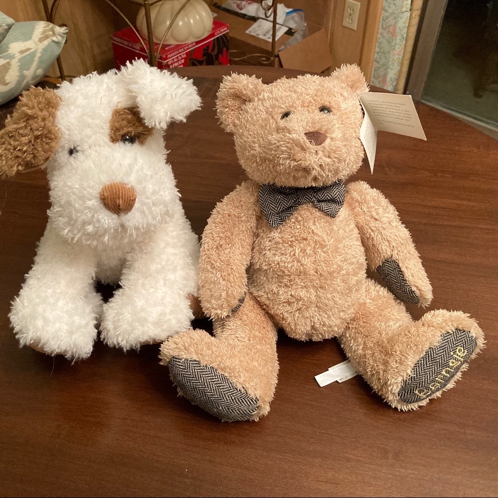 Barnsie & Noble 11” stuffed dog and bear toy plush - Picture 3 of 16